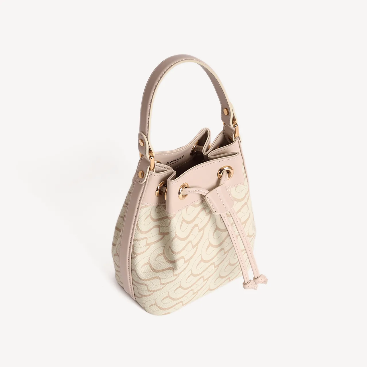 Pouch Bag Medium Monogram Print - Beige