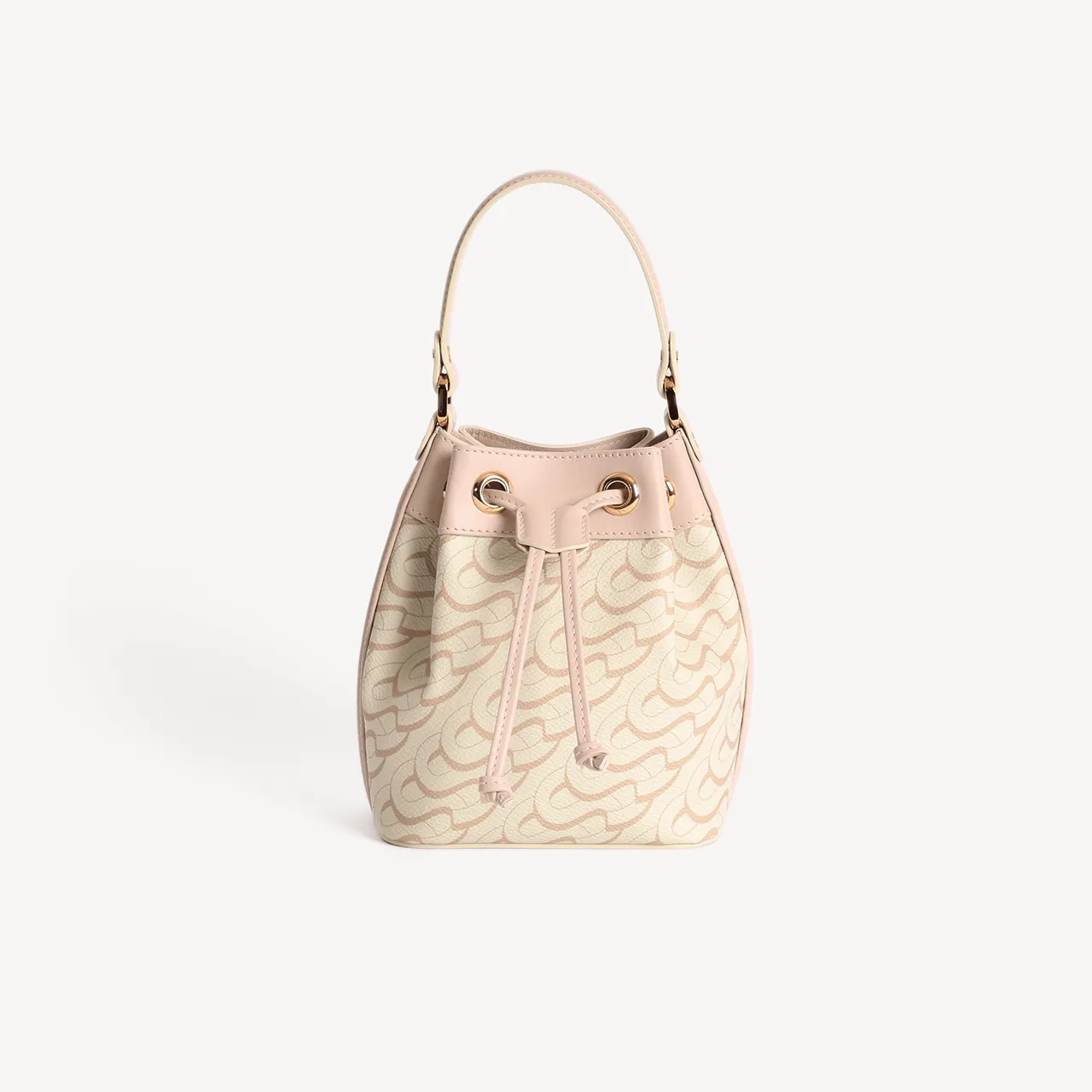 Pouch Bag Medium Monogram Print - Beige