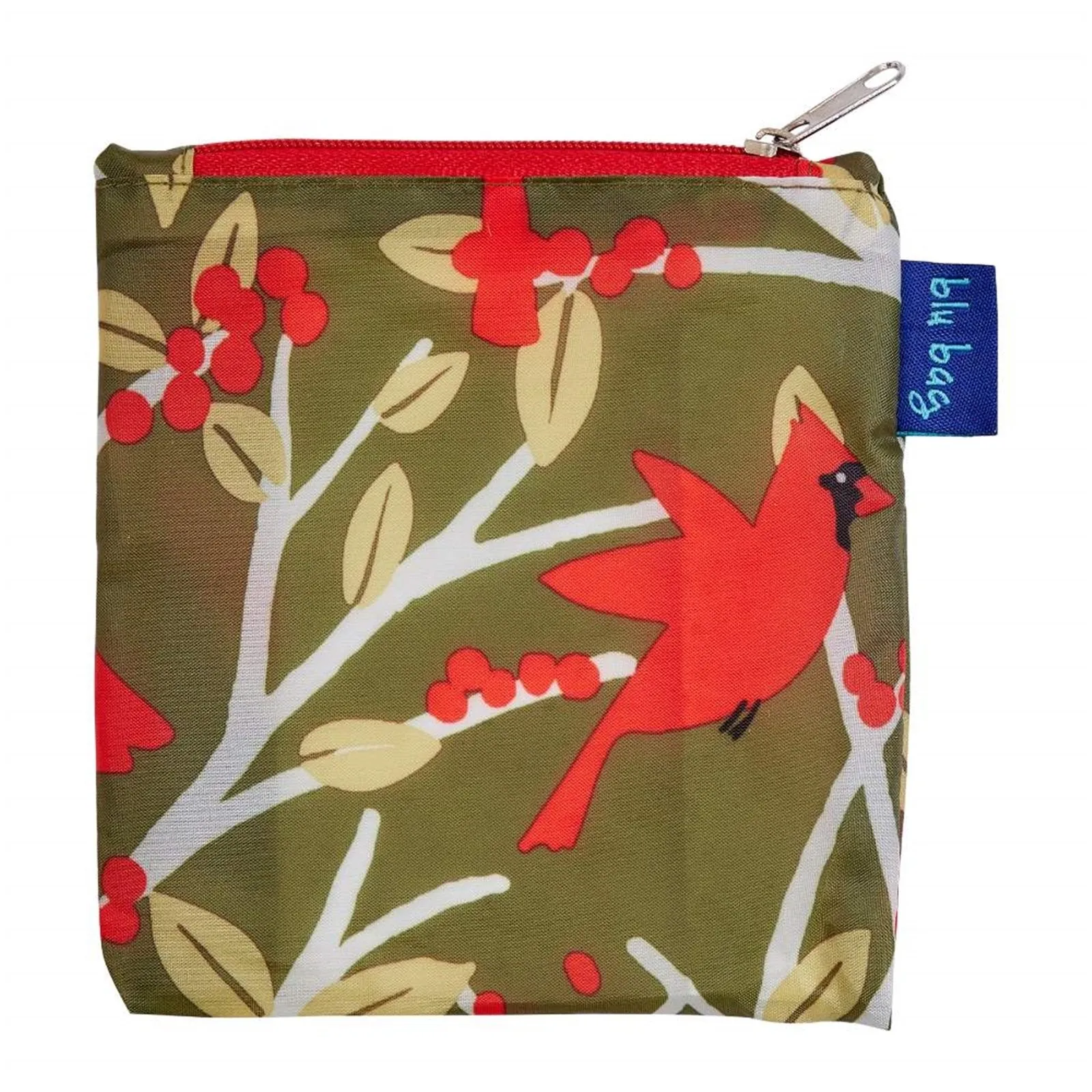 Red Cardinals blu Reusable Shopping Bag-Machine washable