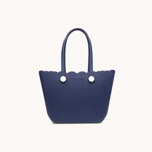 Scalloped Versa Tote - Navy