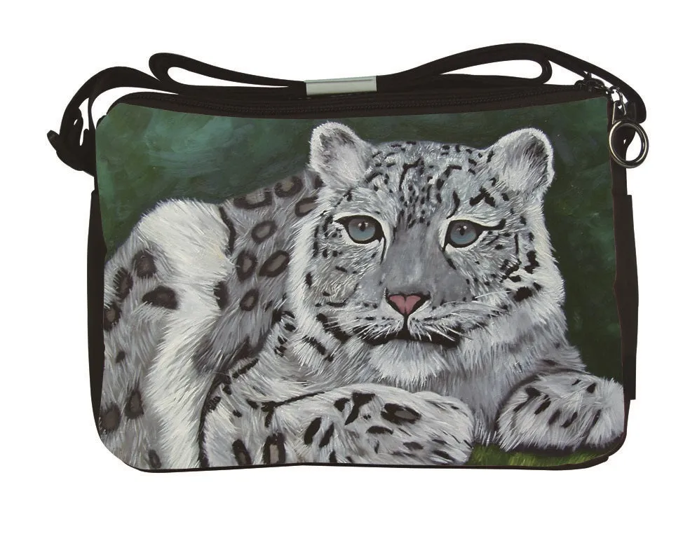 Snow Leopard Signature Messenger Bag- Highland Veil