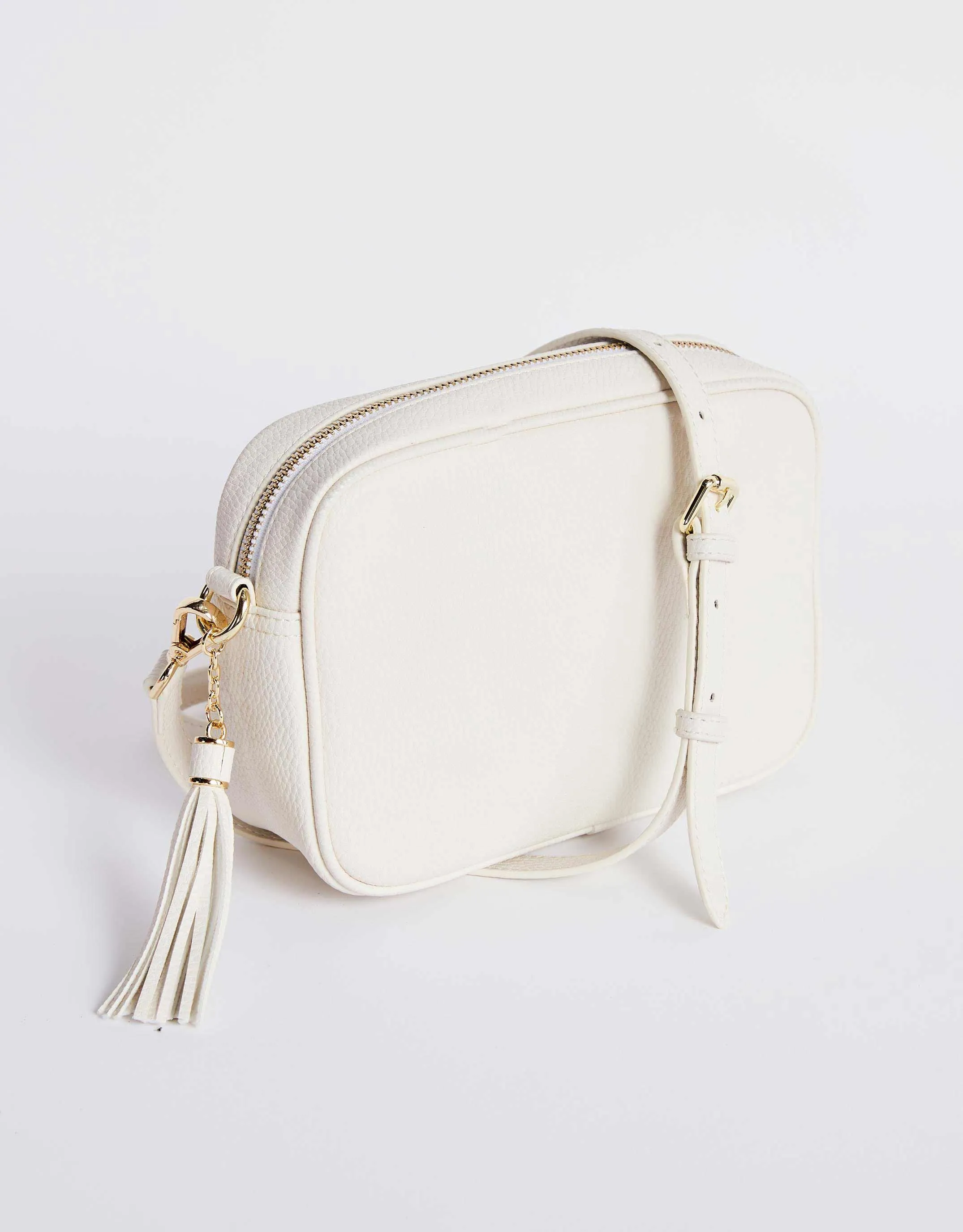 Zoe Crossbody Bag - Ecru/Natural/Gold